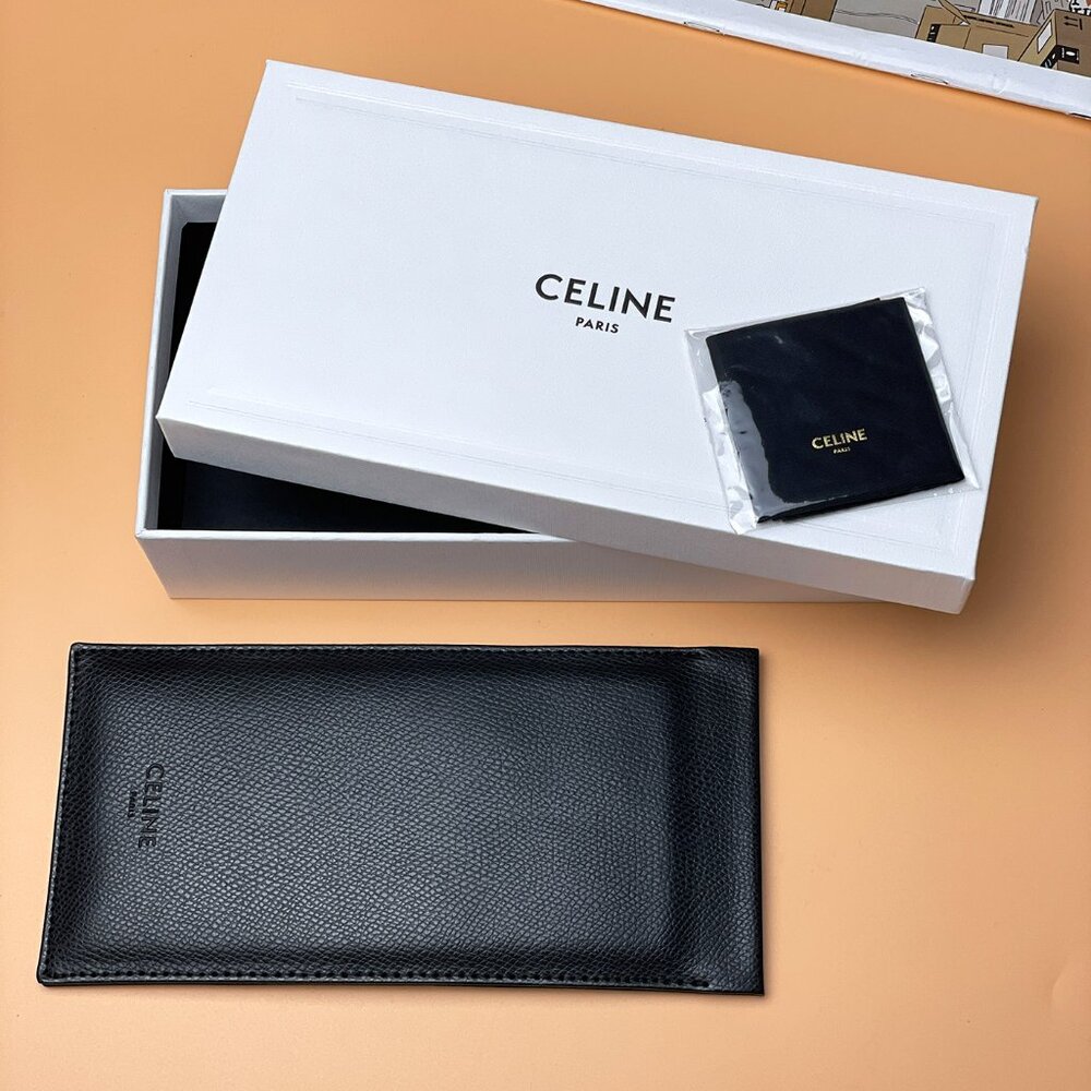 Celine MONOCHROMS CL40197U 93A  Men BRAND NEW Sunglasses Lime Green Grey Cat Eye - Picture 9 of 11
